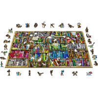 WOODEN CITY Drevené puzzle Police s knihami 1010 dielikov