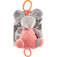 TEDDIES Naťahovací hrací strojček plyšová Myš