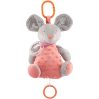 TEDDIES Naťahovací hrací strojček plyšová Myš