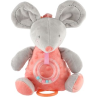 TEDDIES Naťahovací hrací strojček plyšová Myš