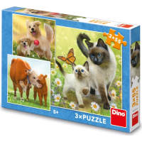 DINO Puzzle Rodinka 3x55 dielikov