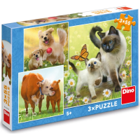 DINO Puzzle Rodinka 3x55 dielikov