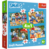 TREFL Puzzle Šmolka dedinka 4v1 (35,48,54,70 dielikov)