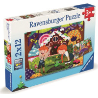 RAVENSBURGER Puzzle Kúzelný svet rozprávok 2x12 dielikov