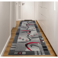 Behúň TAPIS Modern - šedý/červený