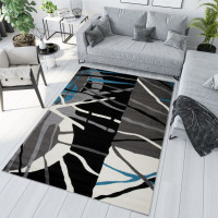 Kusový koberec JAVA Blot - tmavo šedý/modrý