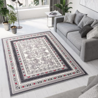 Kusový koberec TAPIS Rim - sivý/červený