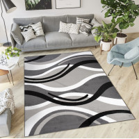 Kusový koberec TAPIS Vlny - tmavo šedý/sivý