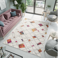 Moderný kusový koberec DENVER Lana - krémový