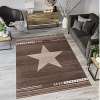 Moderné kusový koberec MAROKO - CENTER STAR hnedý L916A