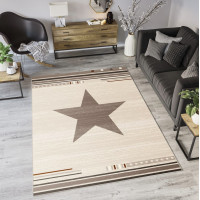 Moderné kusový koberec MAROKO - CENTER STAR krémový L916B