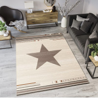 Moderné kusový koberec MAROKO - CENTER STAR krémový L916B