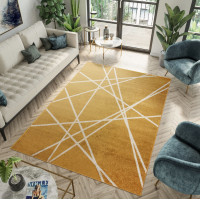 Moderný kusový koberec SPRING Raven - žltá