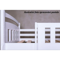 Detská Montessori posteľ z masívu borovice ALICE - 200x120 cm - BIELA