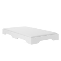 Detská Montessori posteľ SIMPI 140x70 cm + MATRAC - biela