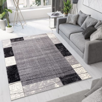 Kusový koberec TAPIS Tiles - tmavo šedý