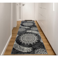 Behúň TAPIS Rosette - tmavo šedý
