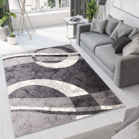 Kusový koberec TAPIS Circle - tmavo šedý