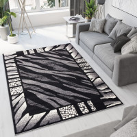 Kusový koberec TAPIS Safari - čierny/sivý