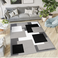 Kusový koberec TAPIS Squares - šedý