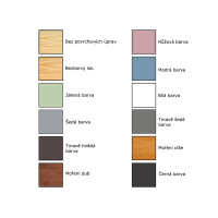 Odnímateľná zábrana z masívu - typ B - 89 cm