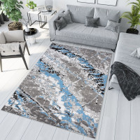 Kusový koberec MAYA Marble - modrý/sivý