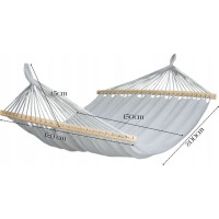 Závesná hojdacia sieť ULTIMATE XXL 200x150 cm - šedá s pruhmi