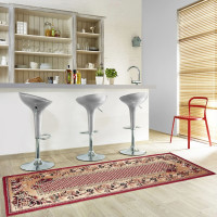 Behúň ATLAS flora - tmavo béžový/červený