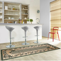 Behúň ATLAS flora - tmavo béžový/zelený