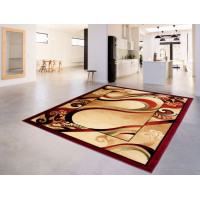 Kusový koberec ANTOGYA Wave - krémový/červený