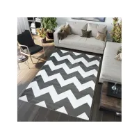Kusový koberec ISFAHAN Zig zag - tmavo šedý/krémový