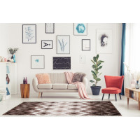 Kusový koberec RASTA Tiles - hnedý/béžový