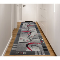 Behúň TAPIS Modern - šedý/červený
