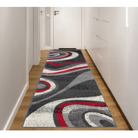 Behúň TAPIS Winding - sivý/červený