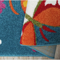 Detský koberec Farební motýle - modrý