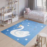 Detský koberček JOLLY Blue - Labuť