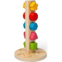 Bigjigs Toys Drevená veža s maticami a skrutkami