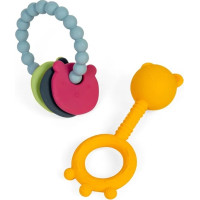 Bigjigs Toys Hrkálka a hryzátko 2 v 1 a hryzací krúžok Medvedík