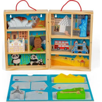 Bigjigs Toys Drevená cestovateľská hracia sada