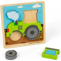 Bigjigs Toys Vkladacie puzzle Traktor