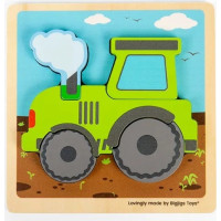 Bigjigs Toys Vkladacie puzzle Traktor