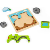 Bigjigs Toys Vkladacie puzzle Traktor