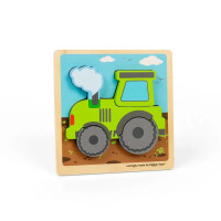 Bigjigs Toys Vkladacie puzzle Traktor