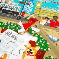 Bigjigs Toys Drevené podlahové puzzle Londýn