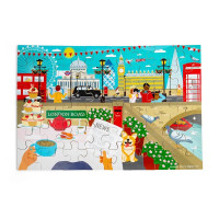Bigjigs Toys Drevené podlahové puzzle Londýn