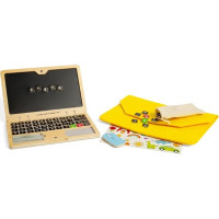 Bigjigs Toys Drevený magnetický notebook