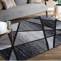 Kusový koberec HASTE Geometria - čierny