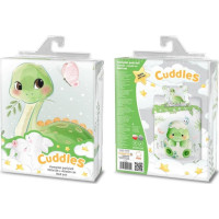 Detské bavlnené obliečky do postieľky 135x100 cm CUDDLES - Dino
