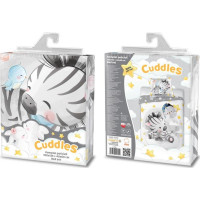 Detské bavlnené obliečky do postieľky 135x100 cm CUDDLES - Zebra