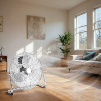 Podlahový ventilátor TYBER - strieborný